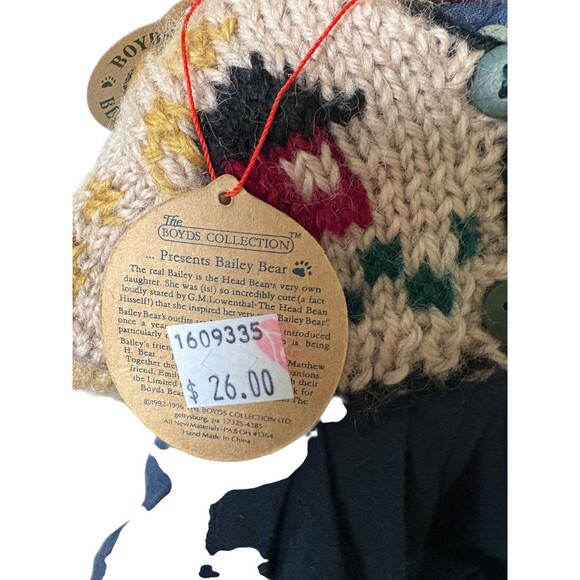 Lot Of 3 Boyd’s bears - Plush Bears W/Original Tags - Holiday & Sweater Bears - Picture 7 of 15